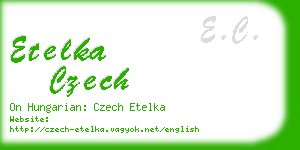 etelka czech business card